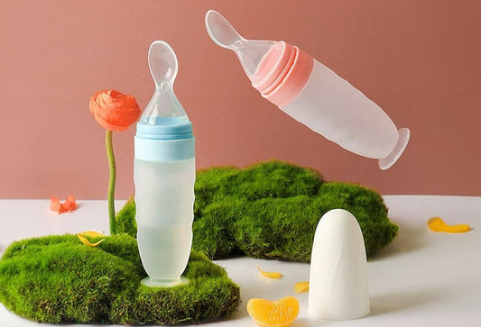 Premium Silicone Baby Food Squeeze Feeder Spoon | Easy-Grip, Leak-Proof Design