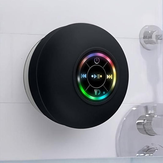 Waterproof Bluetooth Speaker with Suction Cup & LED Lights